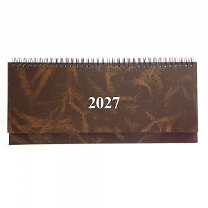 Πλάνο Εβδομαδιαίο 2027 30Χ13 Σπιράλ Μάρμαρο Καφέ
