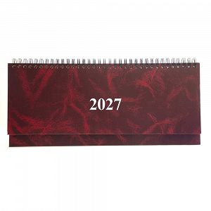 Weekly Planner 2027 30Χ13 Spiral Marble Burgundy