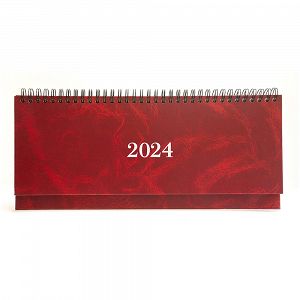 Weekly Planner 2024 30Χ13 Spiral Marble Red