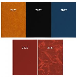 Ημερολόγιο Εβδομαδιαίο Δεμένο 2027 17Χ24 Συσκευασία 5 Χρώματα Κλασικά (τυχαία επιλογή)