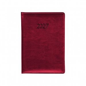 Daily Calendar Binded Indexed PU 2027 15Χ21 Burgundy