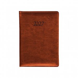 Daily Calendar Binded Indexed PU 2027 15Χ21 Brown