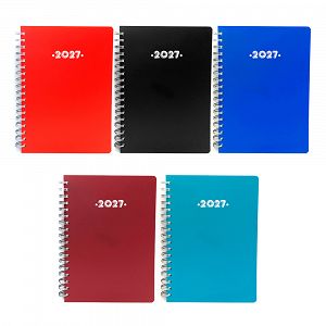 Daily Calendar PP 2027 Spiral 15Χ21 Set of 5 Mixed Colors