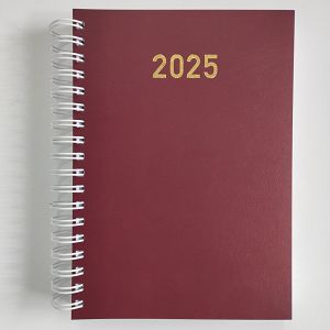 Ημερολόγιο Ημερήσιο PP 2026 ΣΠΙΡΑΛ 17Χ24 Μπορντό