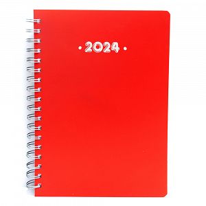 Ημερολόγιο Ημερήσιο 2024 21Χ29 Σπιράλ Κόκκινο