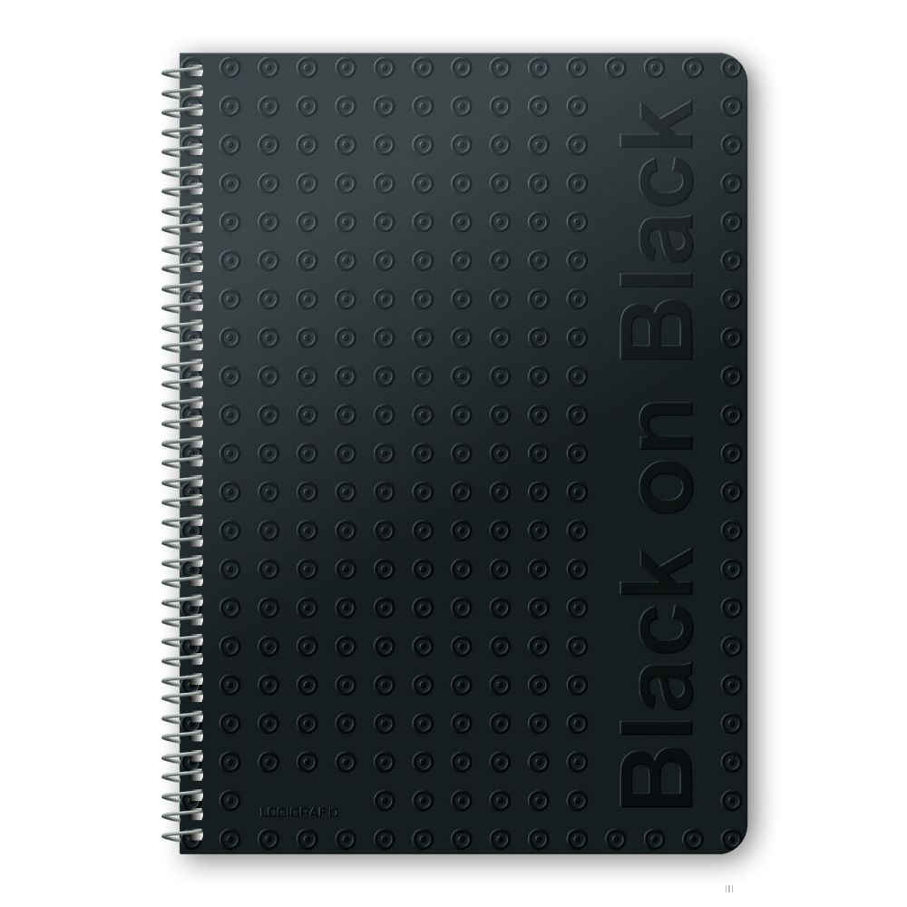 BLACK ΟΝ BLACK Τετράδιο Σπιράλ Wirelock B5/17Χ25 3 Θέματα 90 Φύλλα 6τμχ