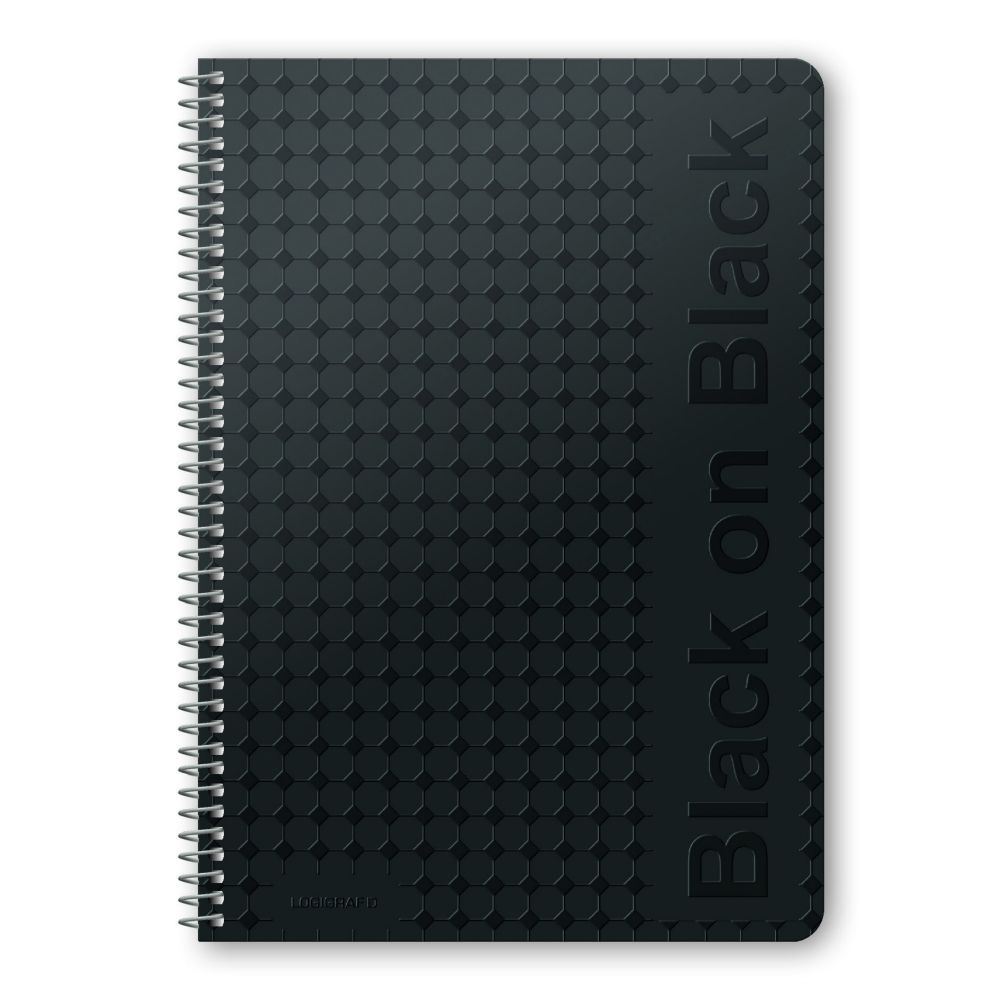 BLACK ΟΝ BLACK Τετράδιο Σπιράλ Wirelock B5/17Χ25 3 Θέματα 90 Φύλλα 6τμχ