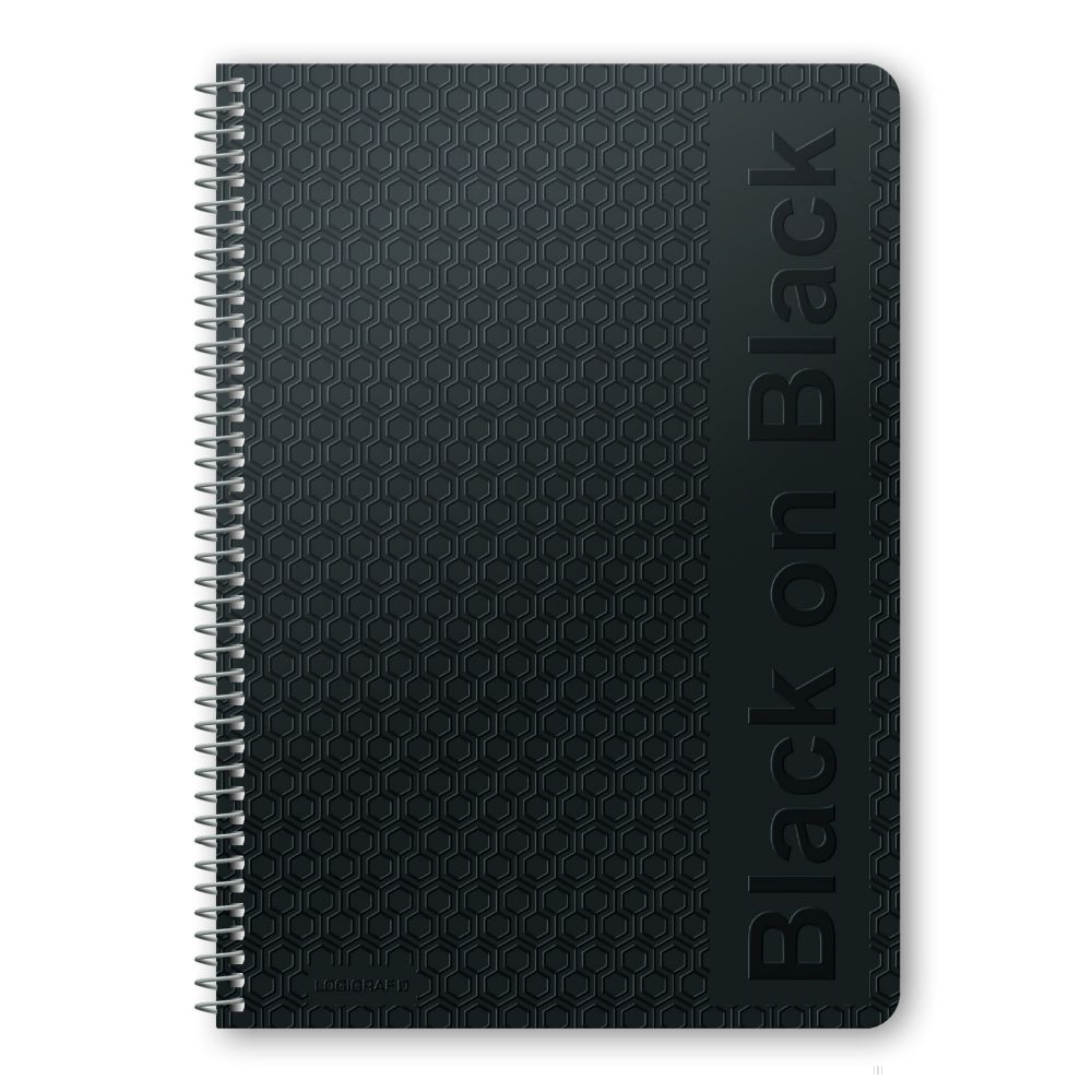 BLACK ΟΝ BLACK Τετράδιο Σπιράλ Wirelock B5/17Χ25 5Θ 150Φ 6τμχ