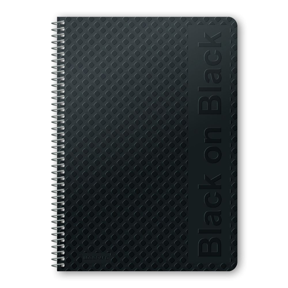 BLACK ΟΝ BLACK Τετράδιο Σπιράλ Wirelock B5/17Χ25 5Θ 150Φ 6τμχ