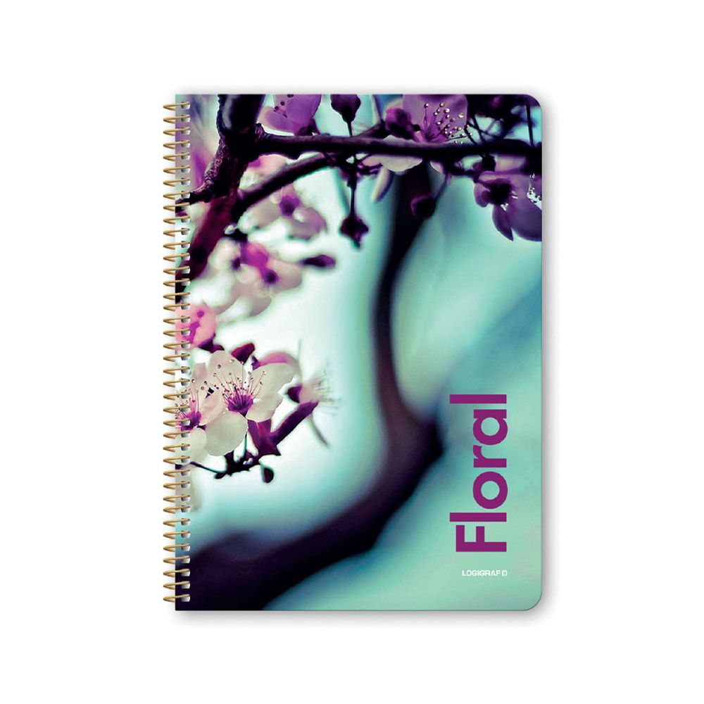FLORAL Wirelock Notebook B5/17Χ25