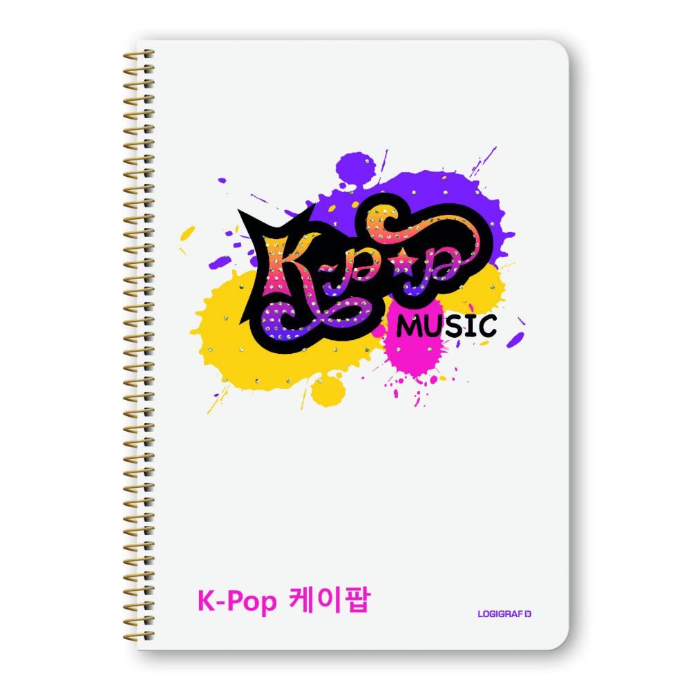 K-POP Wirelock Notebook Α4/21Χ29 3 Subjects 90 Sheets 6pcs