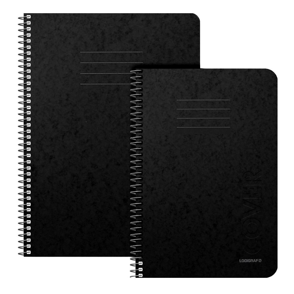 COVER Τετράδιο Σπιράλ Wirelock Β5/17Χ25 2Θ 60Φ 10τμχ Μαύρο