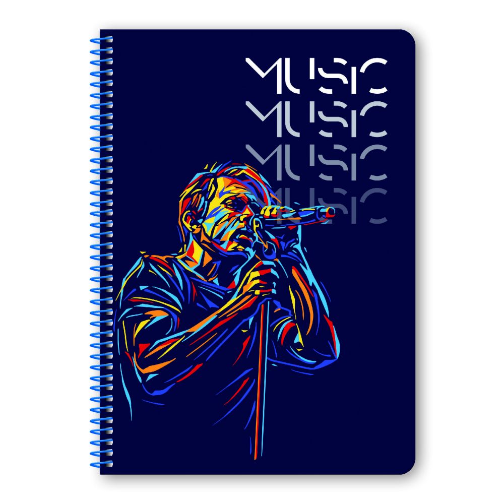 MUSIC Τετράδιο Σπιράλ Wirelock B5/17Χ25 3Θ 90Φ 10τμχ
