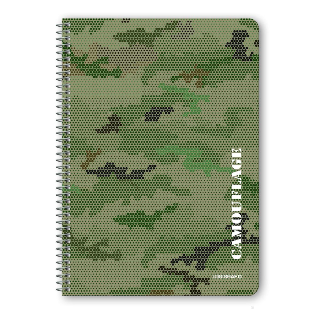 CAMOUFLAGE τετράδιο σπιράλ Wirelock B5/17Χ25 4Θ 120Φ 6τμχ