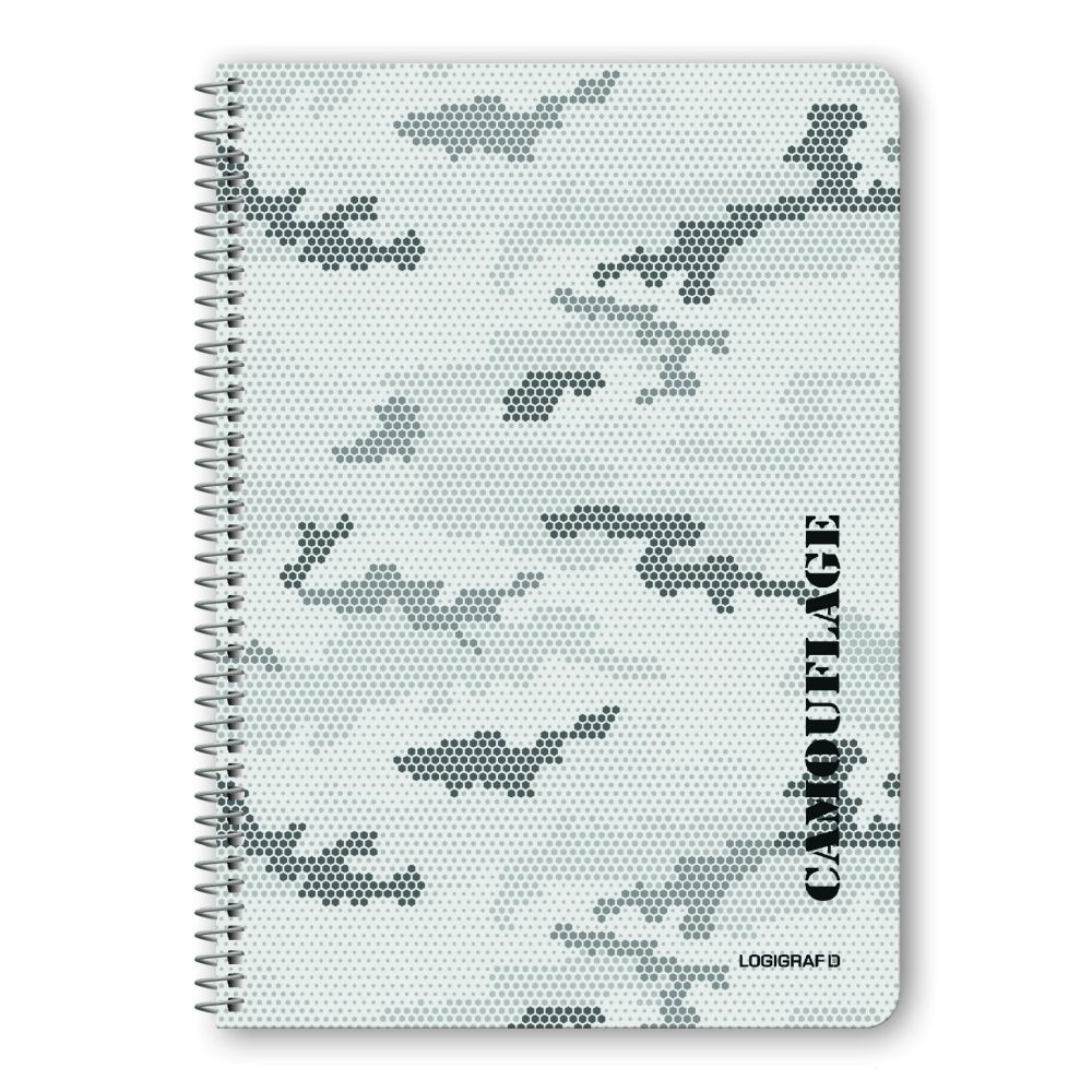 CAMOUFLAGE τετράδιο σπιράλ Wirelock B5/17Χ25 4Θ 120Φ 6τμχ