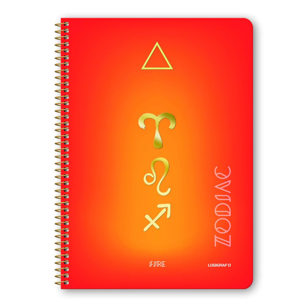 ZODIAC Wirelock Notebook B5/17Χ25 4 Subjects 120 Sheets 6pcs