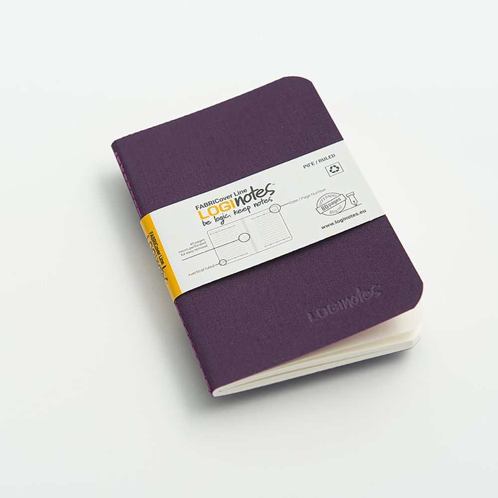 Loginotes, Fαbric Line, 9Χ14, dark purple