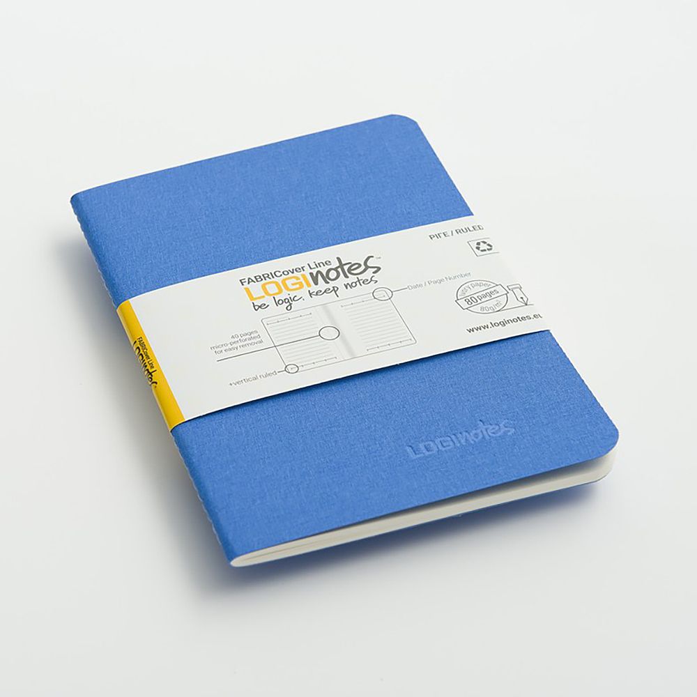 Loginotes Notebook FABRIC LINE 9Χ14 cm in 8 colors