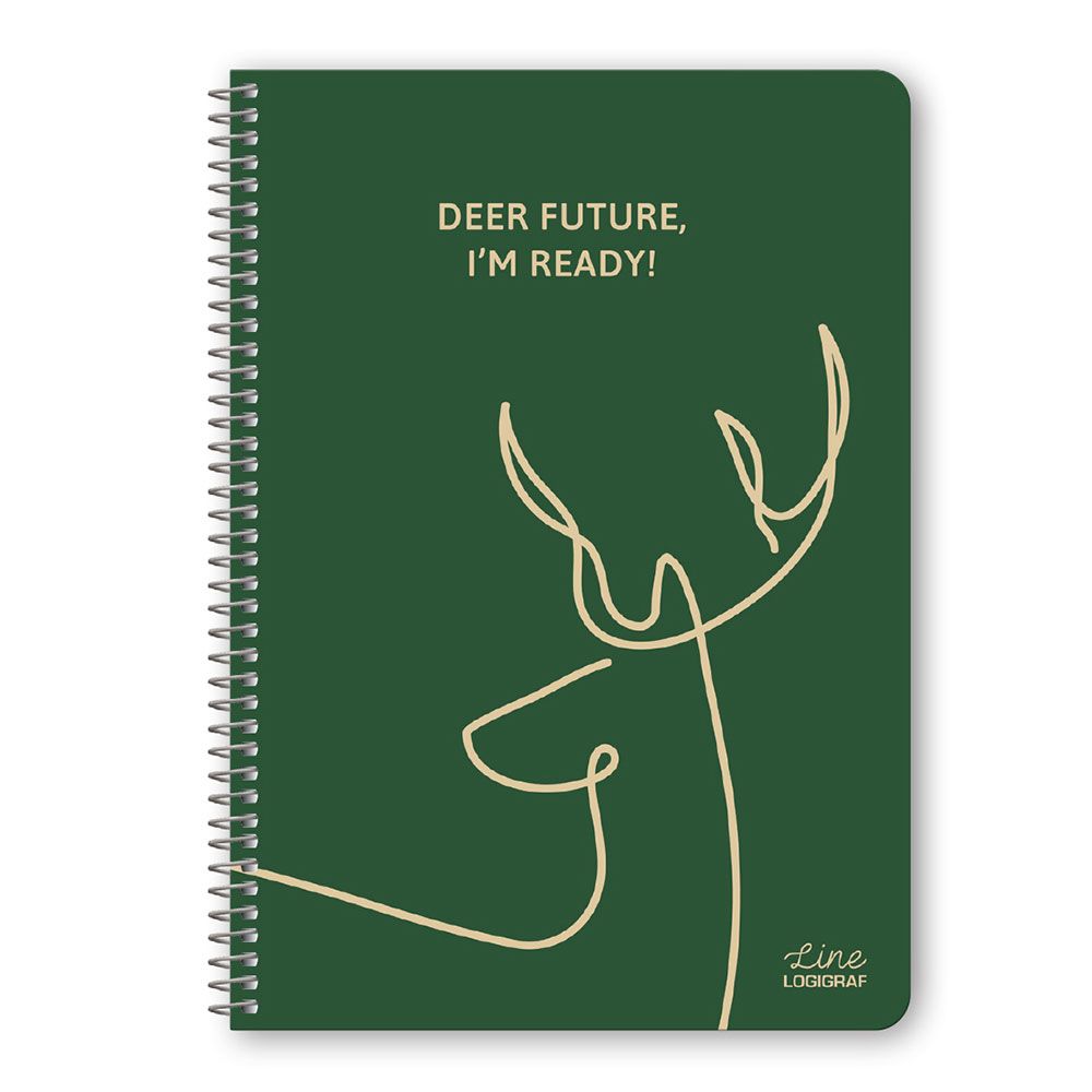 LINE Wirelock Notebook B5/17Χ25 4 Subjects 120 Sheets 6pcs