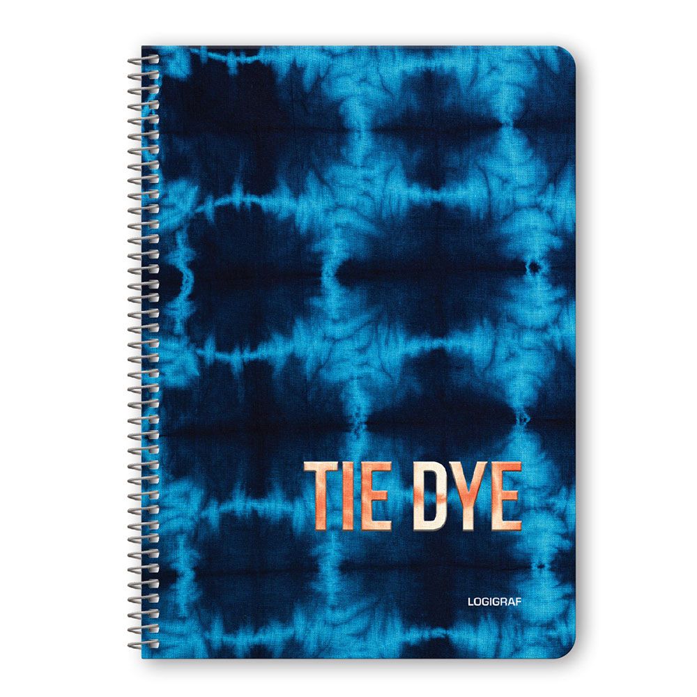 TIE DYE Τετράδιο Σπιράλ Wirelock B5/17Χ25 3Θ 90Φ 6τμχ