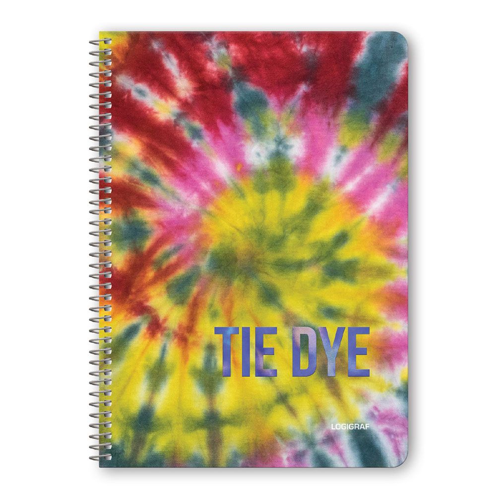 TIE DYE Τετράδιο Σπιράλ Wirelock B5/17Χ25 3Θ 90Φ 6τμχ