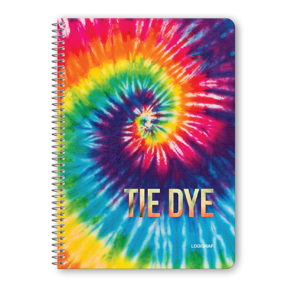TIE DYE Τετράδιο Σπιράλ Wirelock B5/17Χ25 3Θ 90Φ 6τμχ
