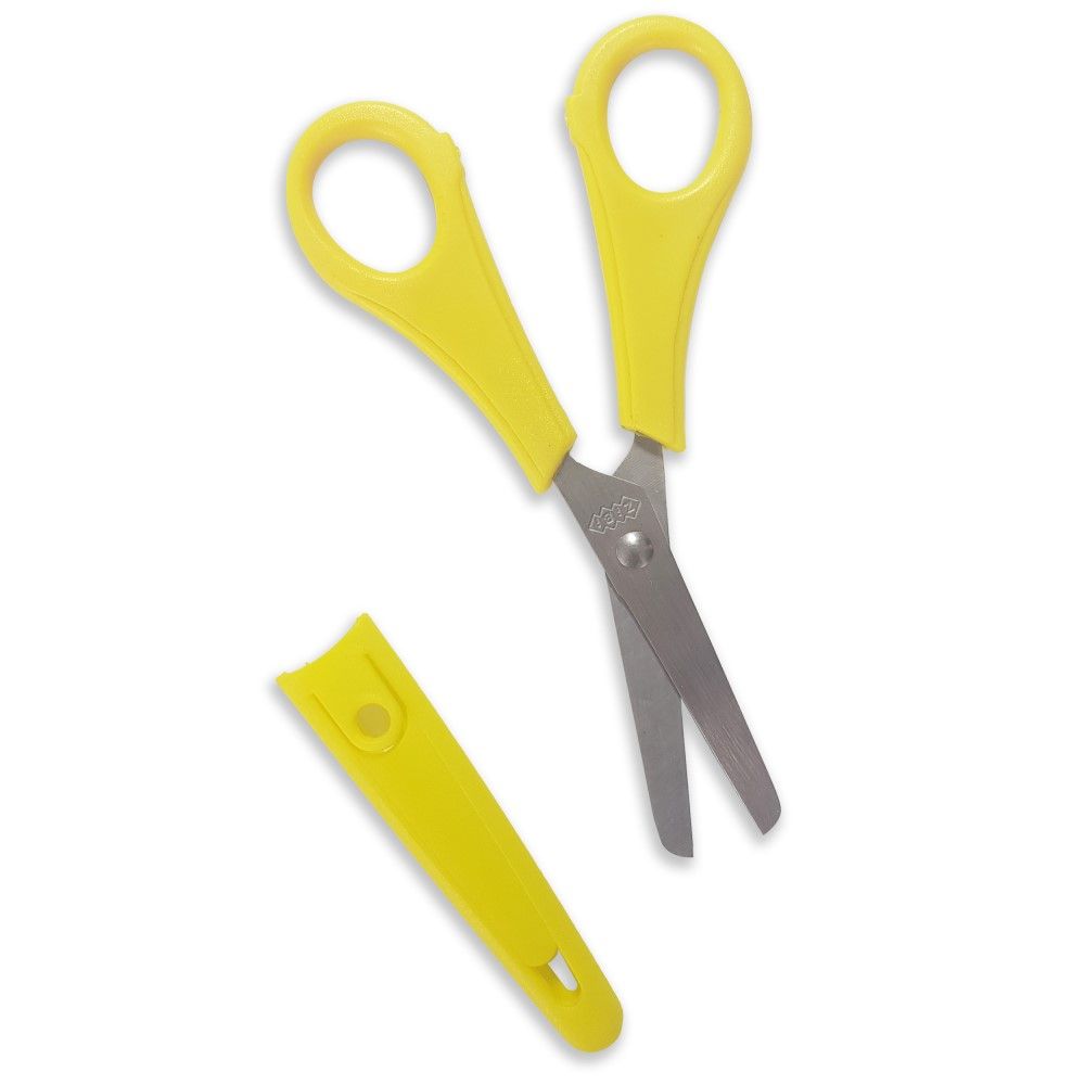 Children's Pair of Scissors 135 mm with yellow cover