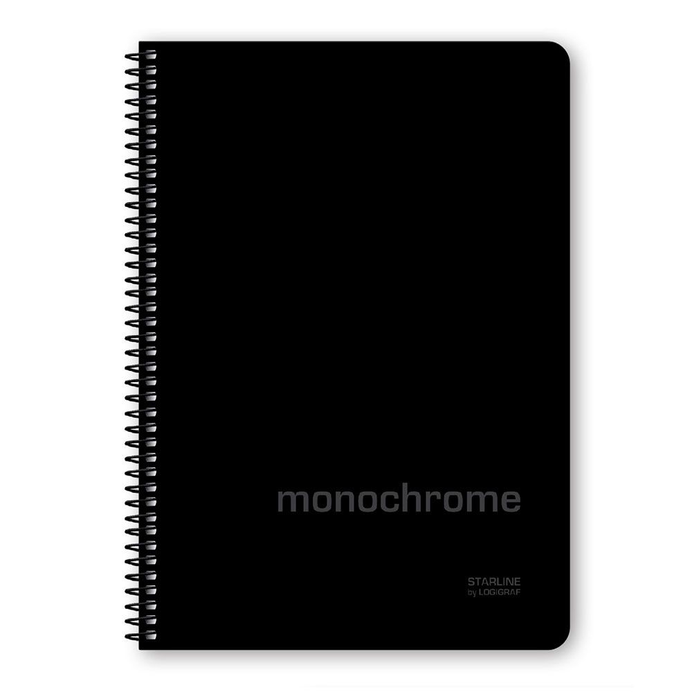 MONOCHROME STARLINE Τετράδιο Σπιράλ Wirelock B5/17Χ25 3Θ 90Φ 6τμχ