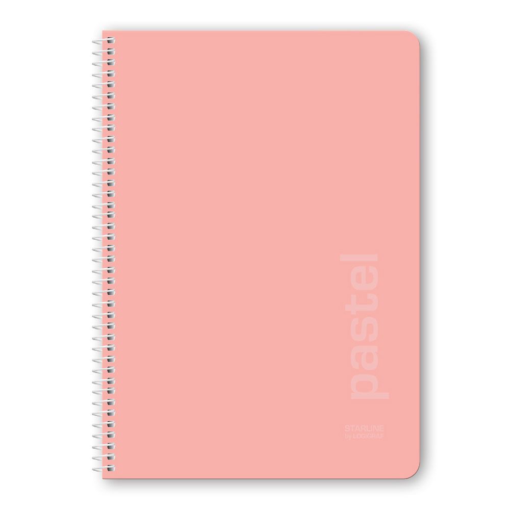 PASTEL STARLINE Wirelock Notebook B5/17Χ25 4sub 120sh 6pcs