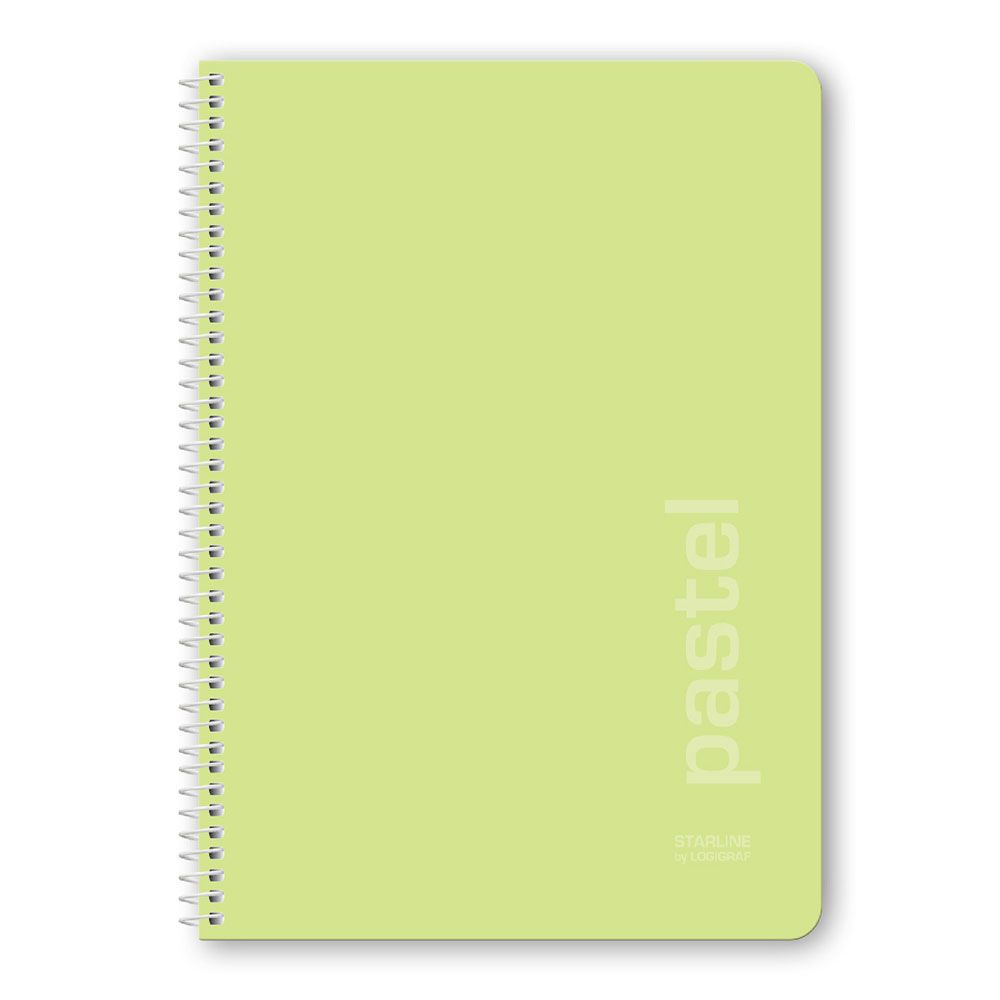 PASTEL STARLINE Wirelock Notebook B5/17Χ25 4sub 120sh 6pcs