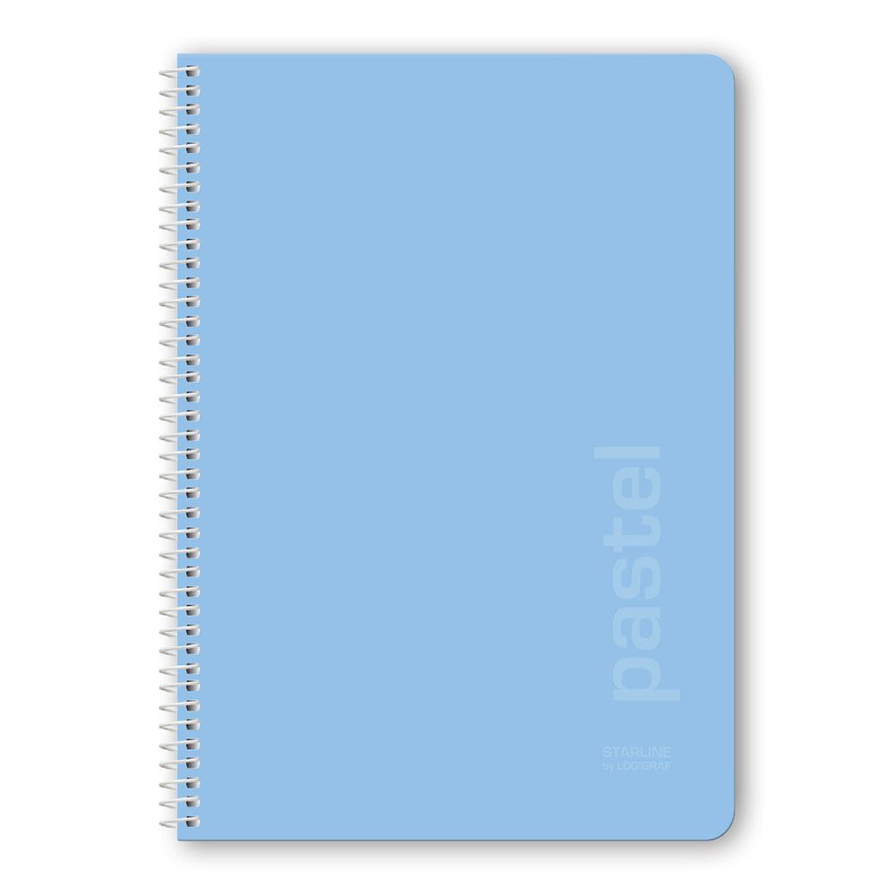 PASTEL STARLINE Wirelock Notebook B5/17Χ25 4sub 120sh 6pcs