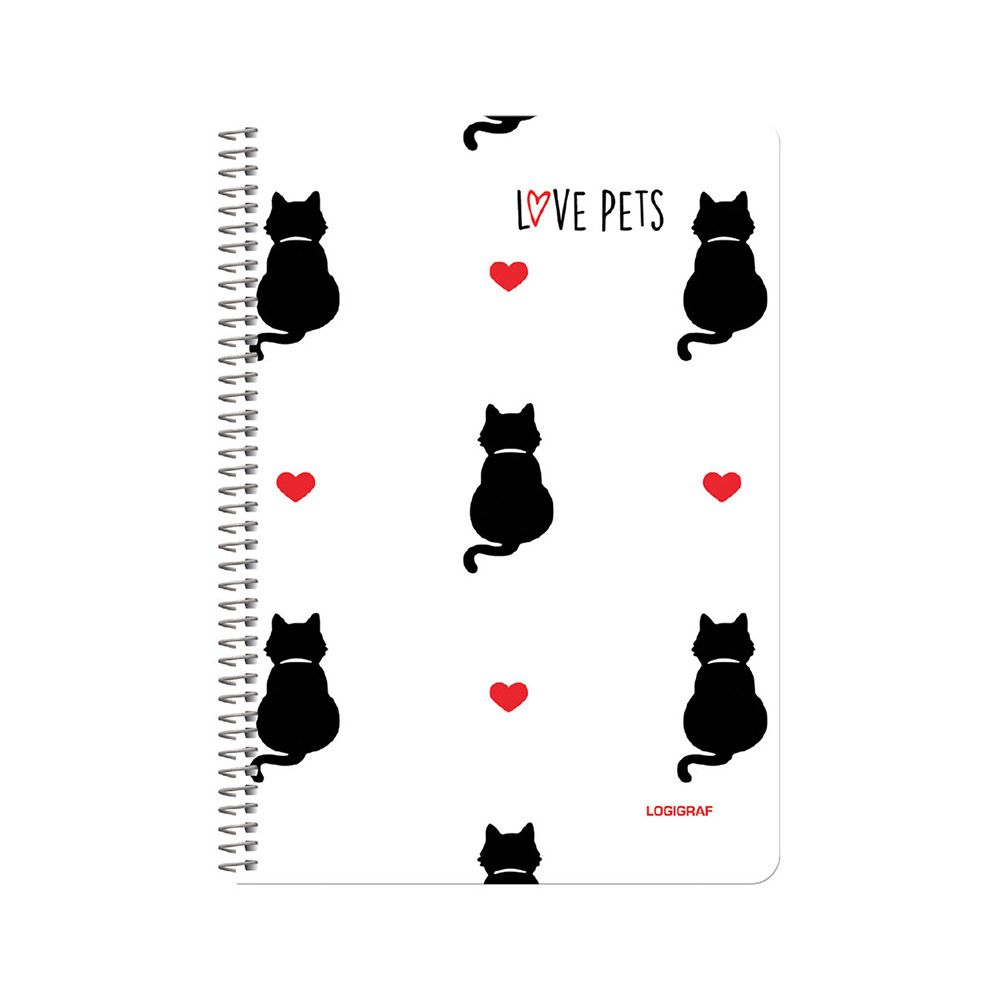 LOVE PETS Wirelock Notebook B5/17Χ25