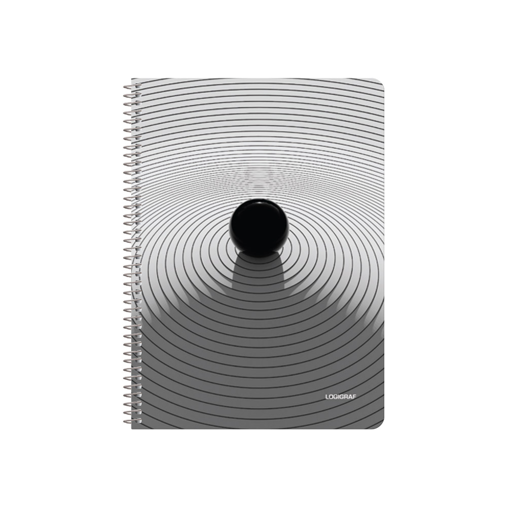 BLACK & WHITE Τετράδιο Σπιράλ με Wirelock B5/17Χ25 2 Θέματα 60 Φύλλα Πακέτο 10τμχ
