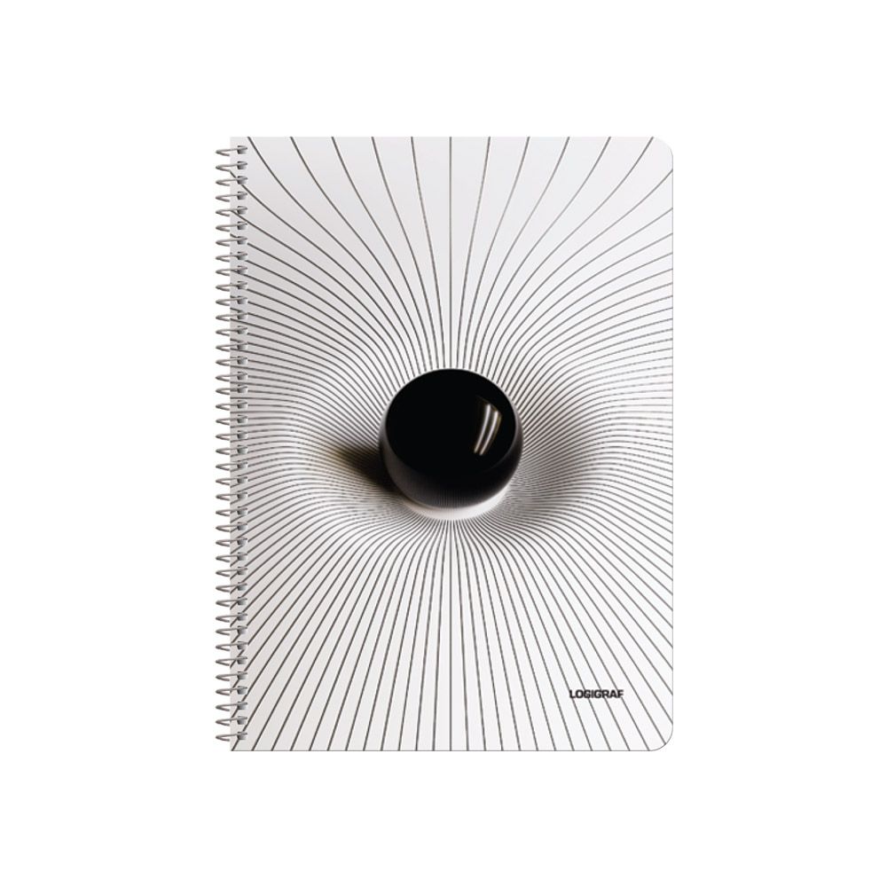 BLACK & WHITE Τετράδιο Σπιράλ με Wirelock B5/17Χ25 2 Θέματα 60 Φύλλα Πακέτο 10τμχ