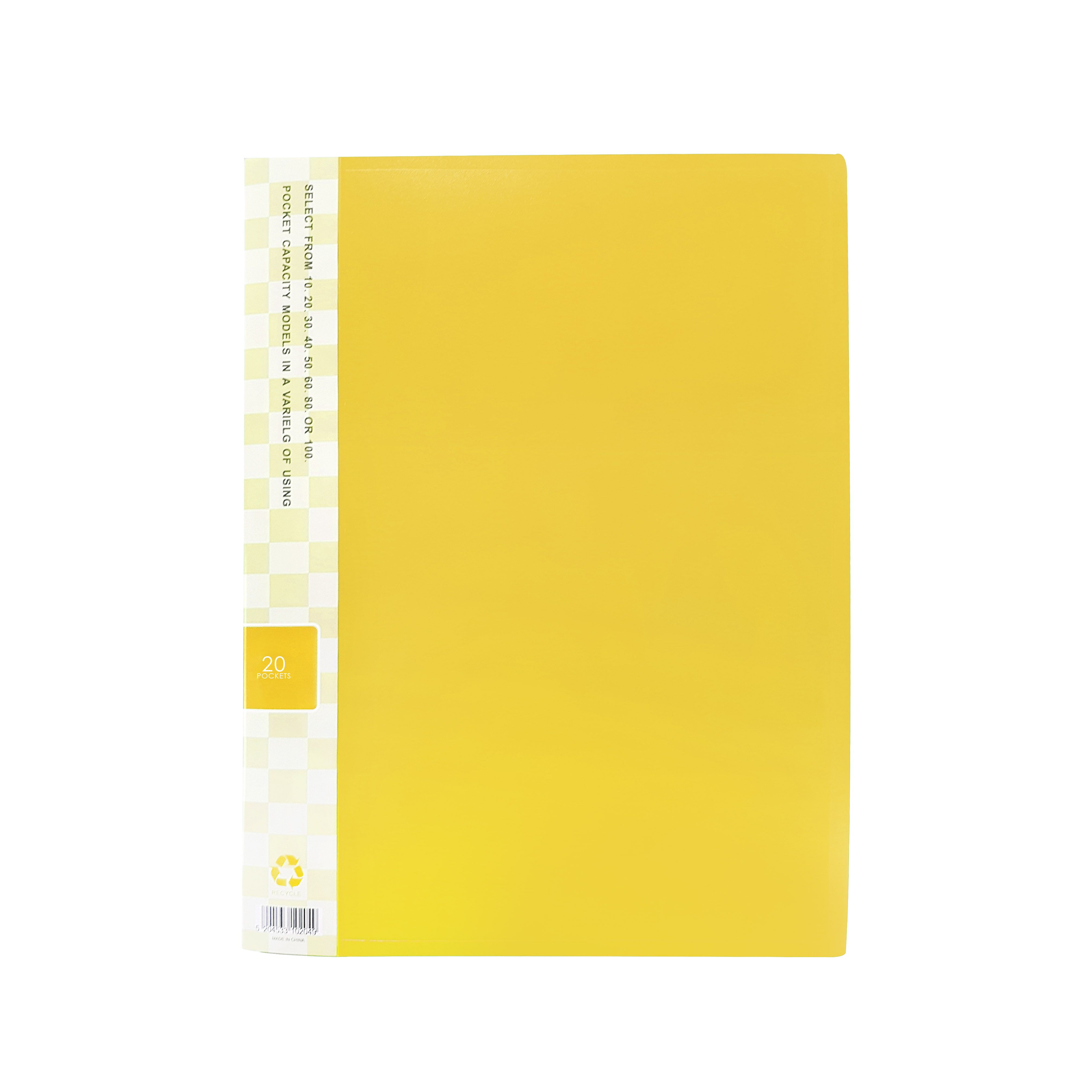 BASIC Nτοσιέ Σουπλ με 20 Διαφανείς Θήκες, Α4 σε 5 χρώματα - Kίτρινο