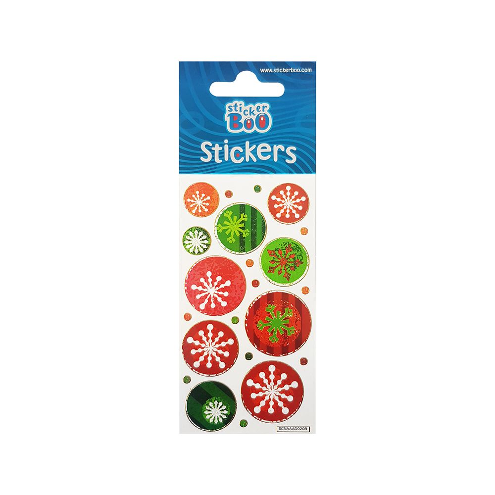 Glitter Stickers 7Χ18 Χριστουγεννιάτικες Μπάλες
