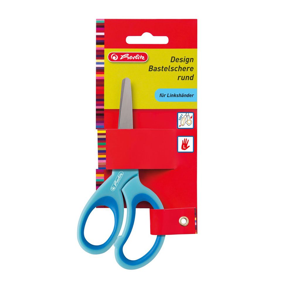 HERLITZ Rounded Craft Scissors 13cm 3 Assorted Colours - 5pcs Package
