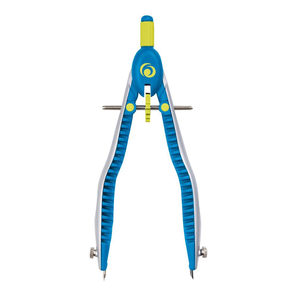 HERLITZ XL Compass My.Pen in Plastic Case + Spare Parts Blue-Lime - 4pcs Package