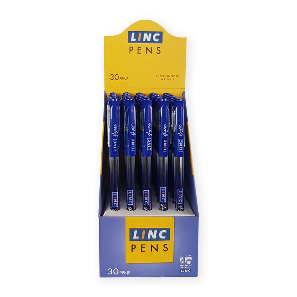 Ball pen LINC Glycer/blue, ÎºÎ¿Ï…Ï„Î¯ 30Ï„Î¼Ï‡