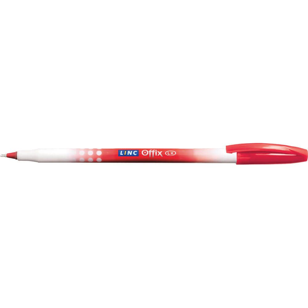 Ball pen LINC Offix/red, box 50pcs