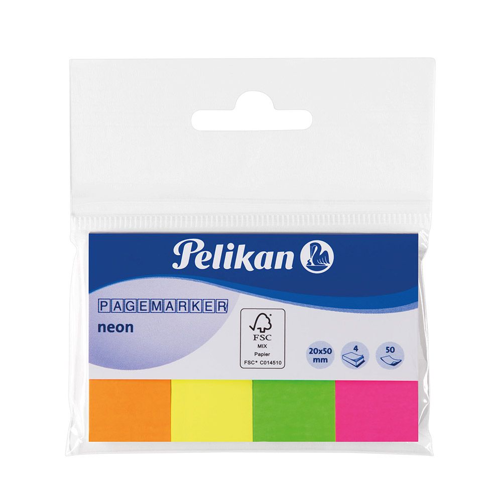 Pelikan Σελιδοδείκτες Αυτοκόλλητοι 4x20x50mm Φωσφορούχοι Ν130 200τμχ - Συσκευασία 10τμχ