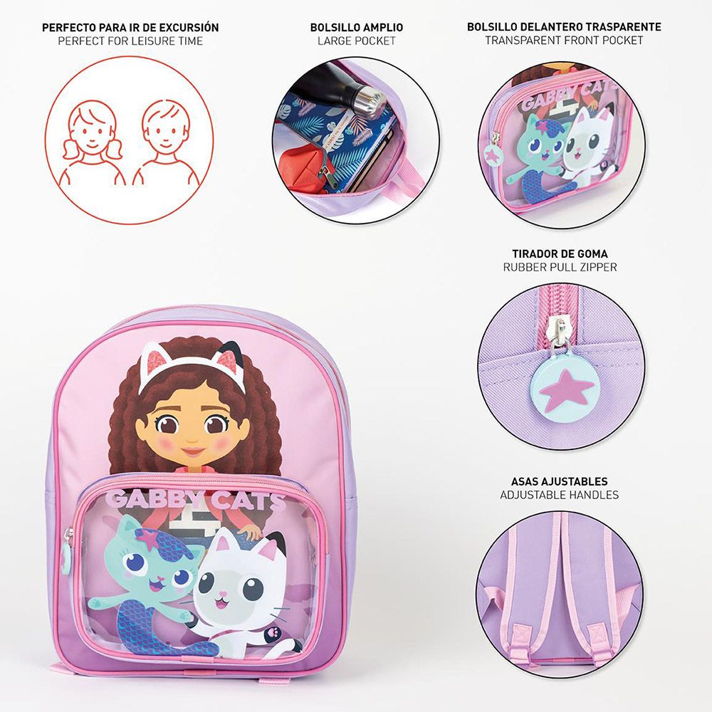 Childrens Backpack 30cm with Pocket GABBY´S DOLLHOUSE Gabby Cats