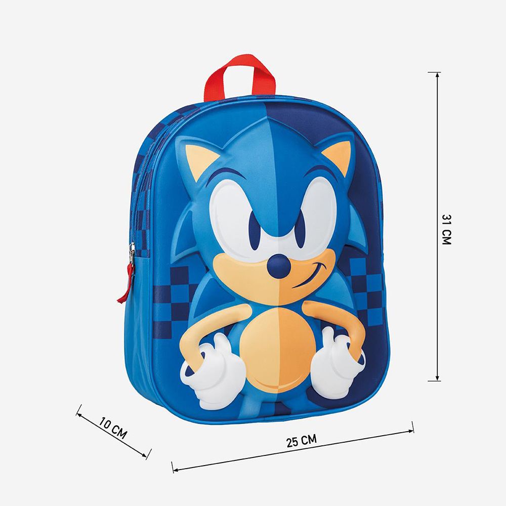 3D Children's Backpack 31cm SONIC THE HEDGEHOG