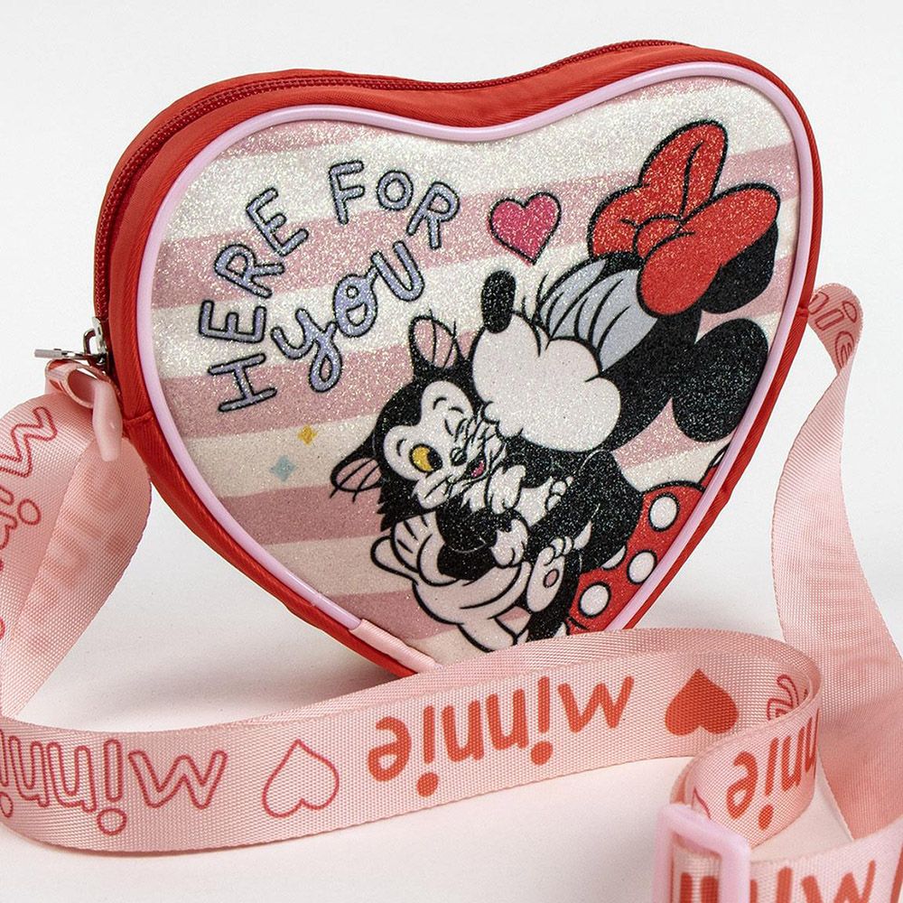 Heart-shaped Shoulder Bag 14cm DISNEY Minnie Mouse