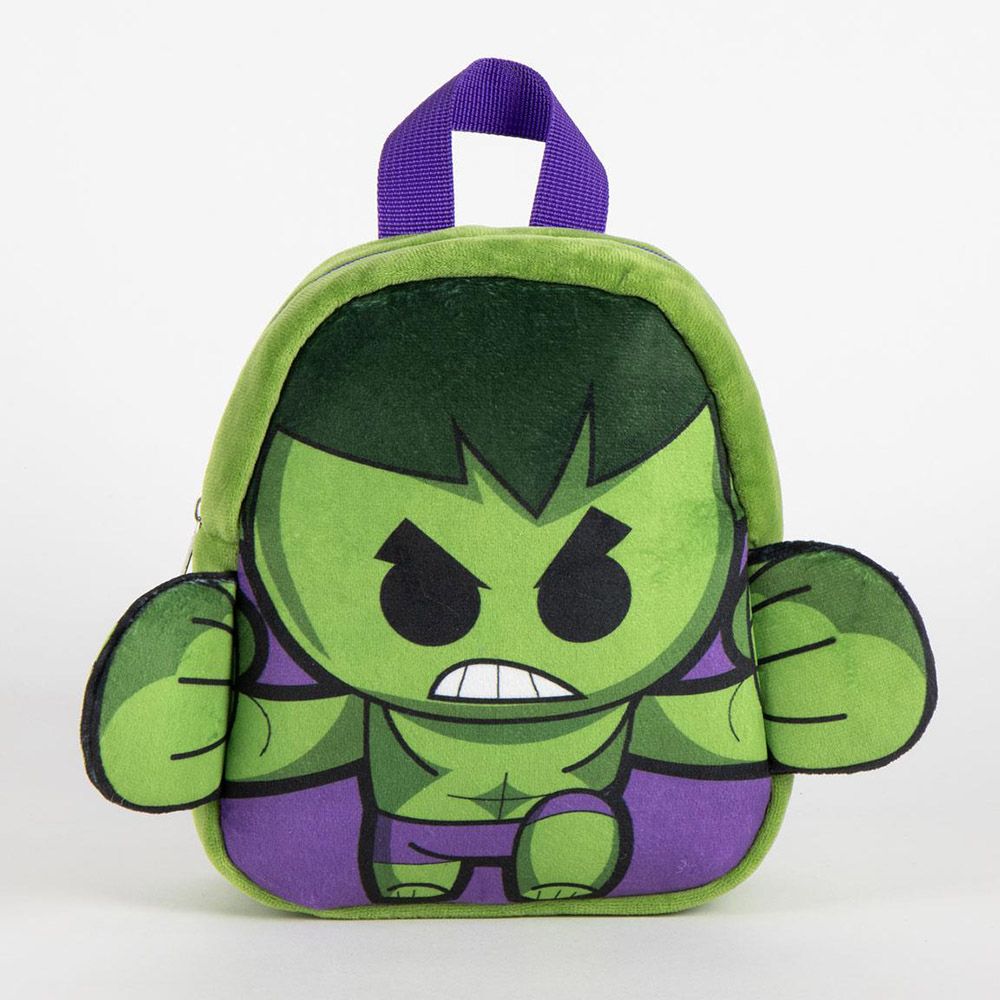 Απαλή Τσάντα Πλάτης 22εκ Παιδικού Σταθμού MARVEL Avengers Hulk