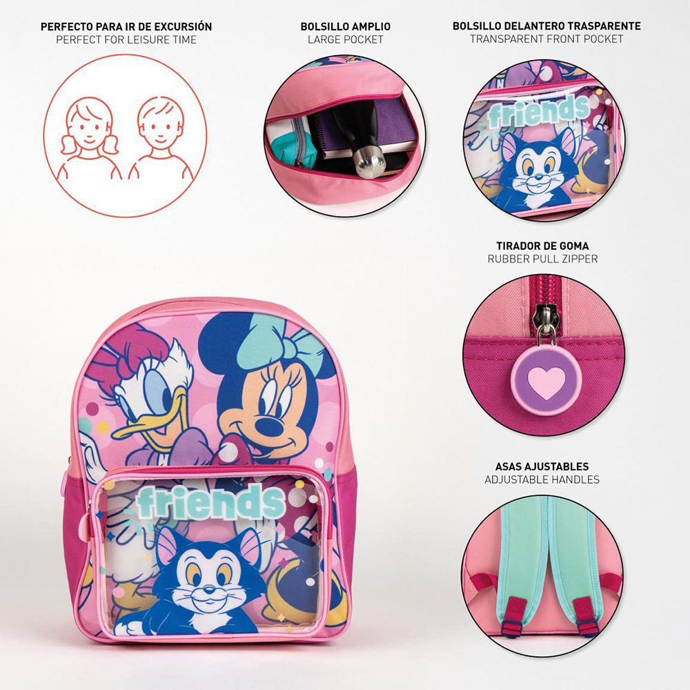 Childrens Backpack 30cm with Pocket Friends DISNEY Minnie Mouse