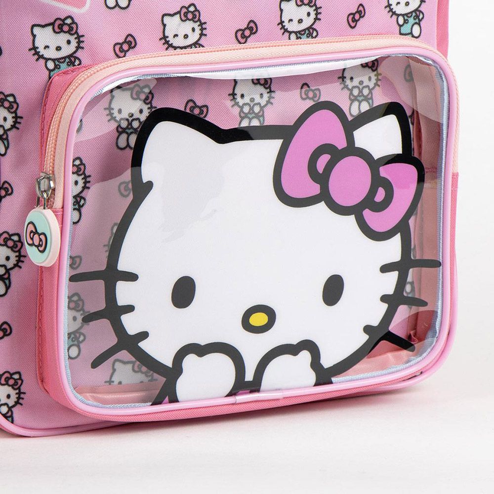 Παιδική Τσάντα Πλάτης 30εκ με Διάφανη Τσέπη Friends HELLO KITTY