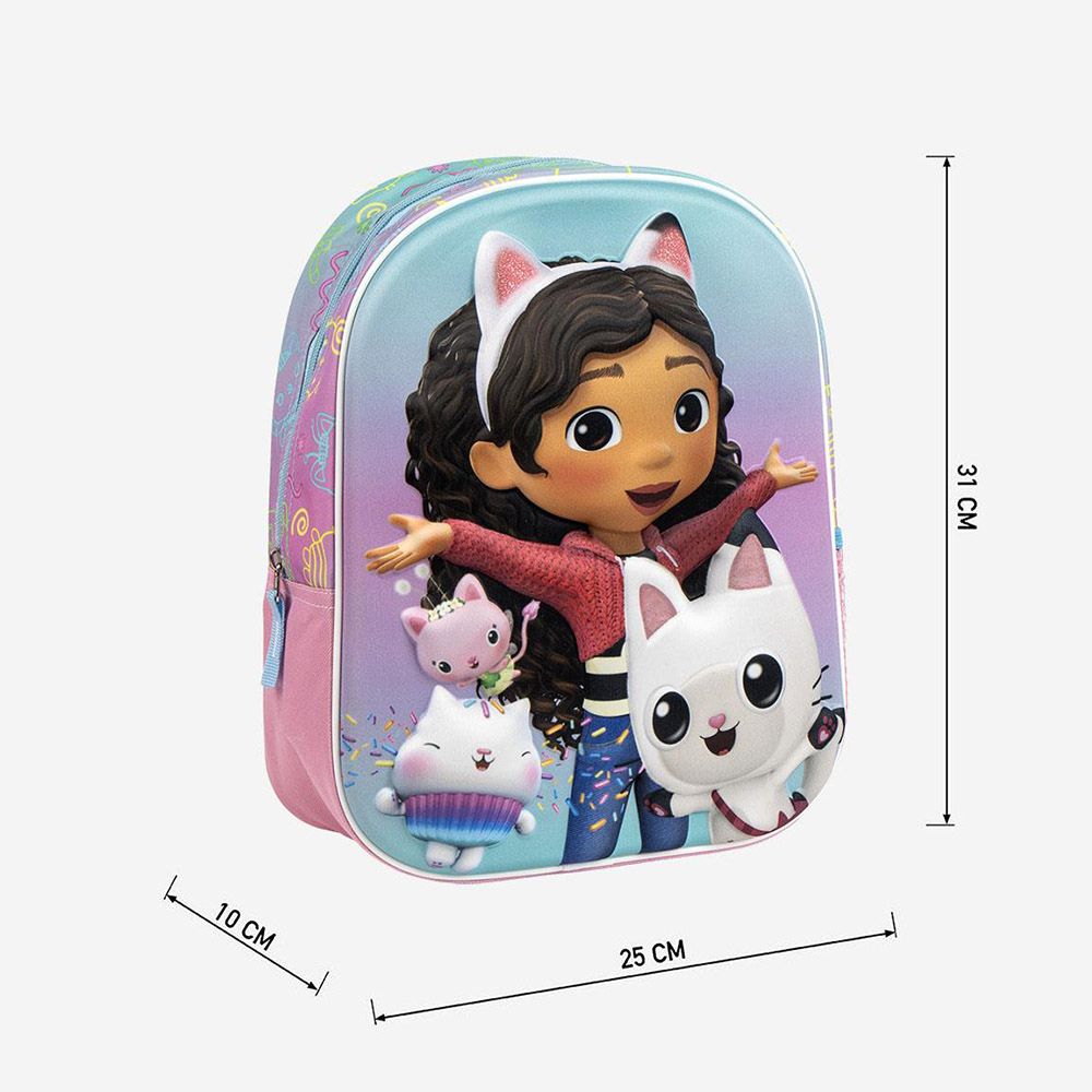 3D Τσάντα Πλάτης 31εκ Νηπιαγωγείου GABBY´S DOLLHOUSE