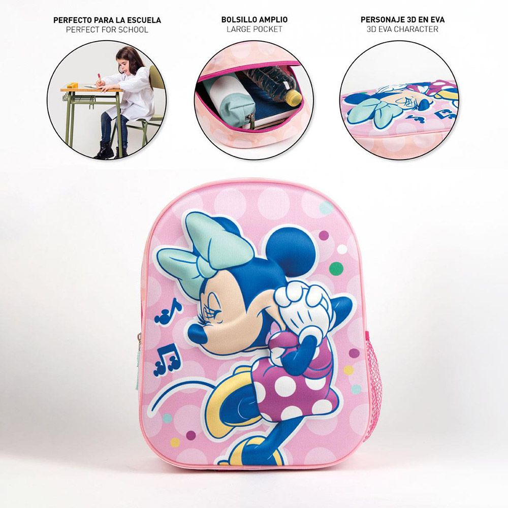 3D Τσάντα Πλάτης 31εκ Νηπιαγωγείου DISNEY Minnie Mouse