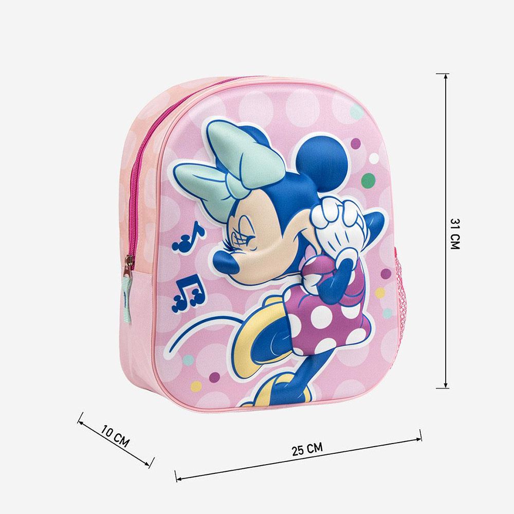 3D Τσάντα Πλάτης 31εκ Νηπιαγωγείου DISNEY Minnie Mouse